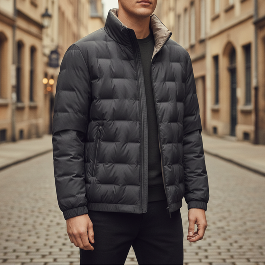 Men's Quilted Jacket with Zip