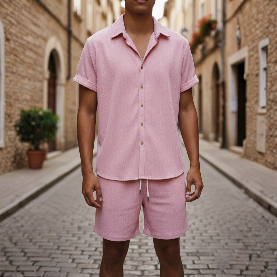 Men's Summer Complete Set: Shirt and Coordinated Shorts