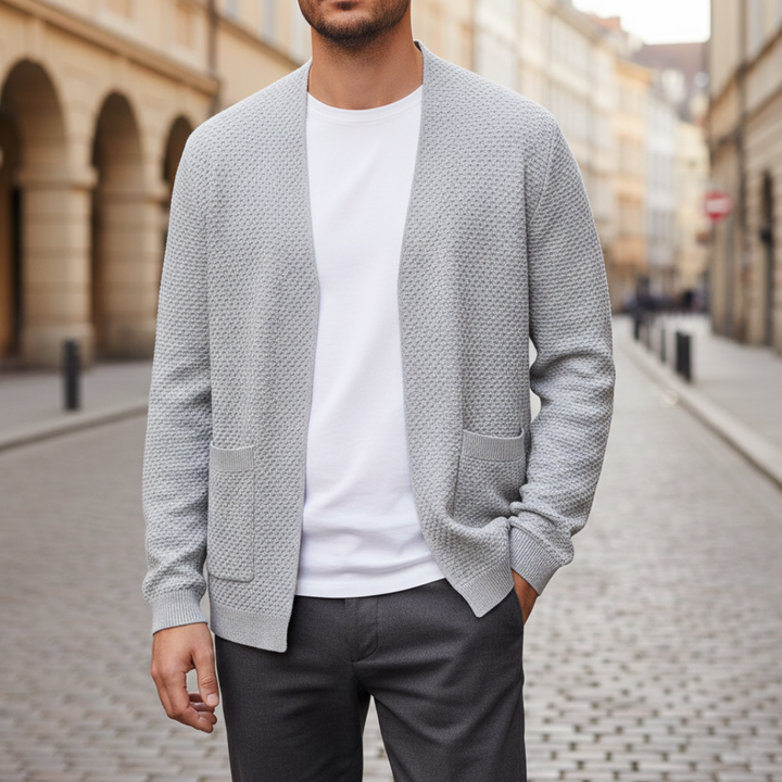Men's V-Neck Multicolor Cardigan Regular Fit