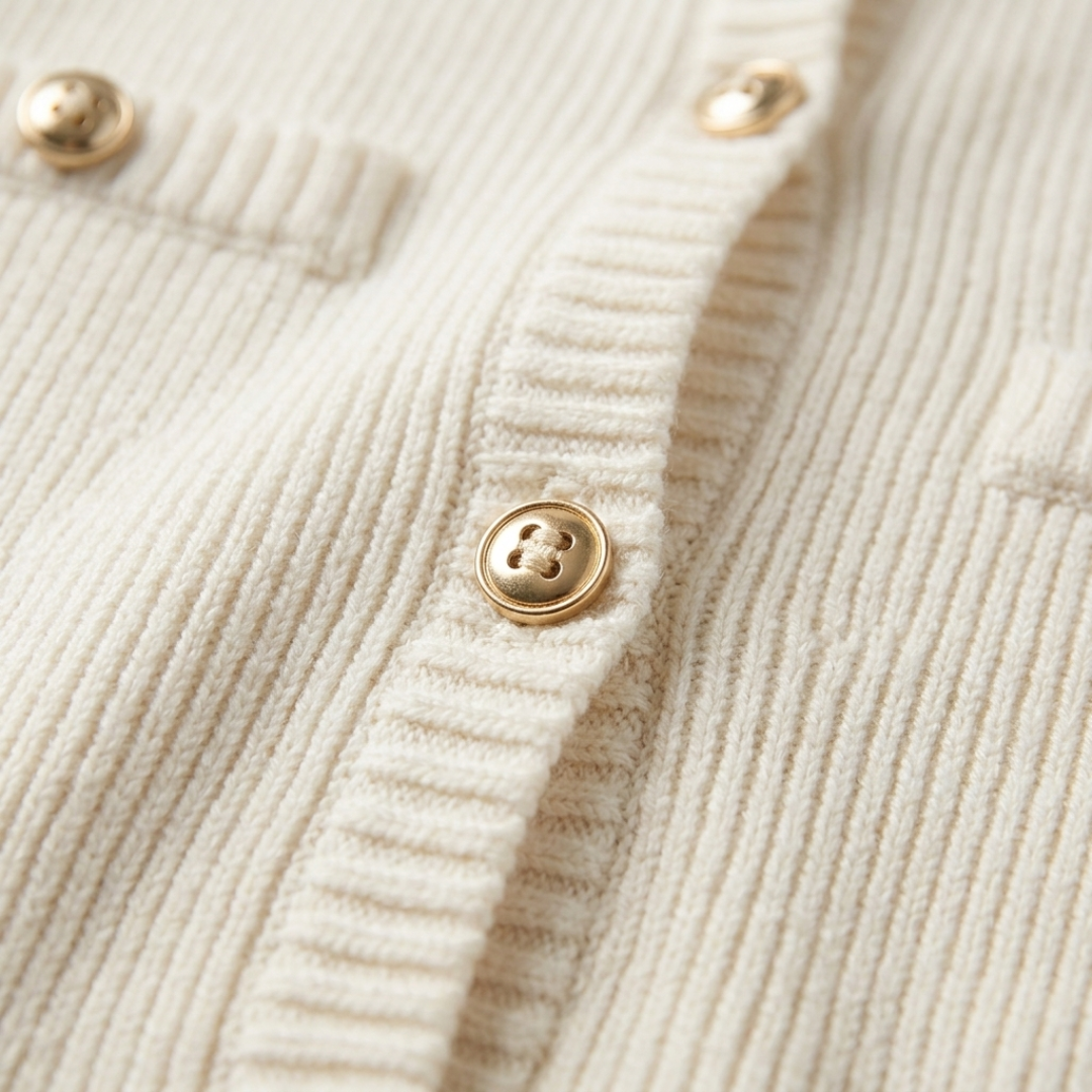 Women's Short Sleeve Knit Mini Dress with Buttons and Ribbing