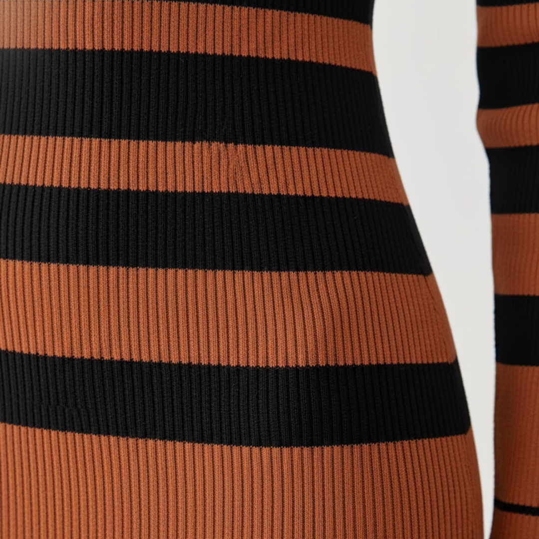 Women's Long Sleeve Striped Dress