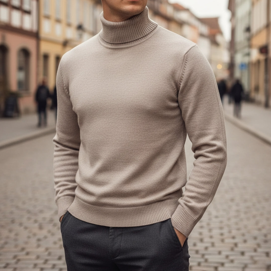 Men's Knit Turtleneck Sweater
