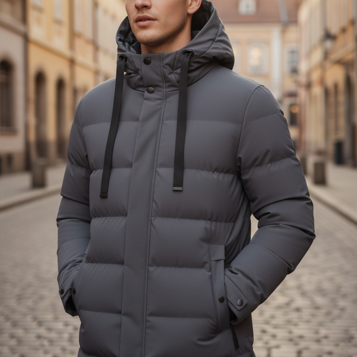 Men's Long Winter Down Jacket