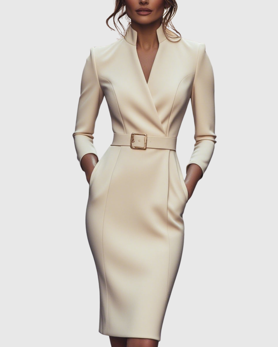 Women's Satin Midi Dress Sleeveless Slim Fit – Elegant