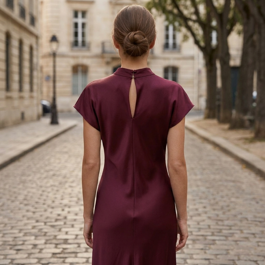 Elegant Short Sleeve Midi Dress for Women