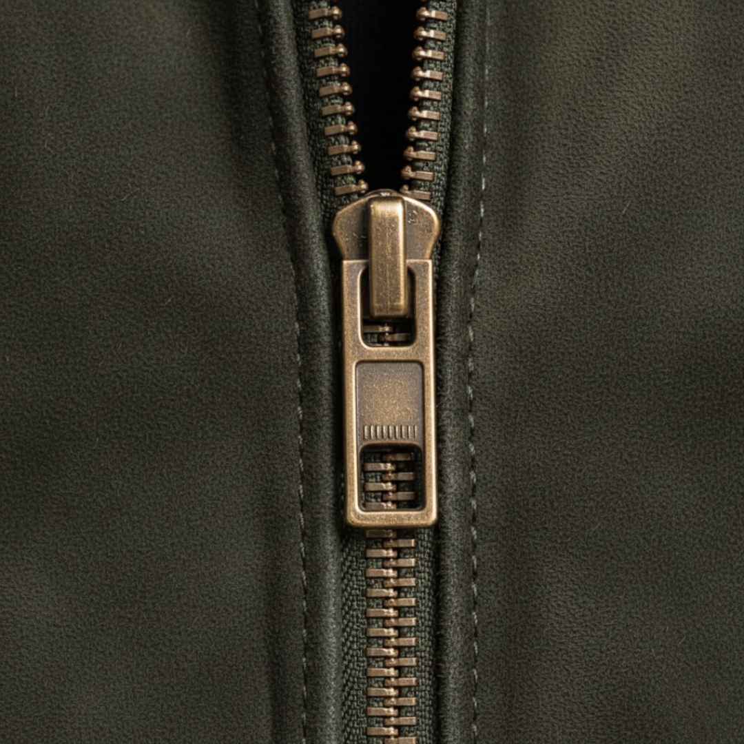 Men's Synthetic Leather Jacket with Zipper