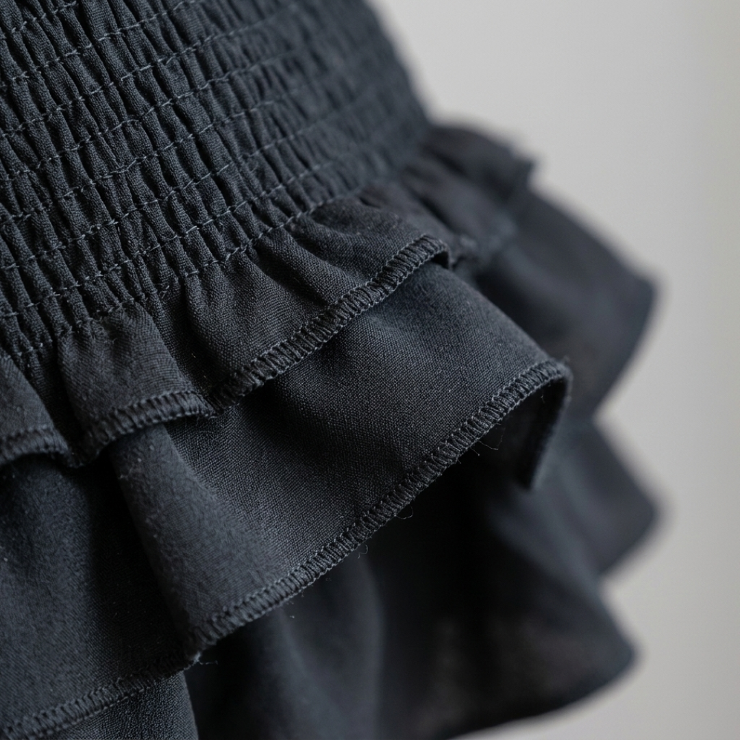 High-Waisted Mini Skirt with Ruffles