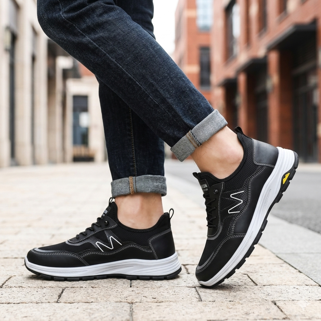 Men's Orthopedic Running Shoes in Breathable Mesh with Non-Slip Sole