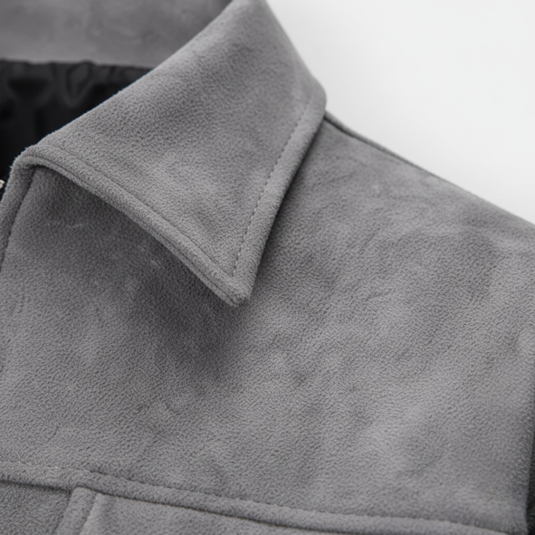 Men's Fabric Jacket with Front Pockets