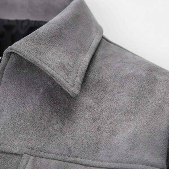 Men's Fabric Jacket with Front Pockets