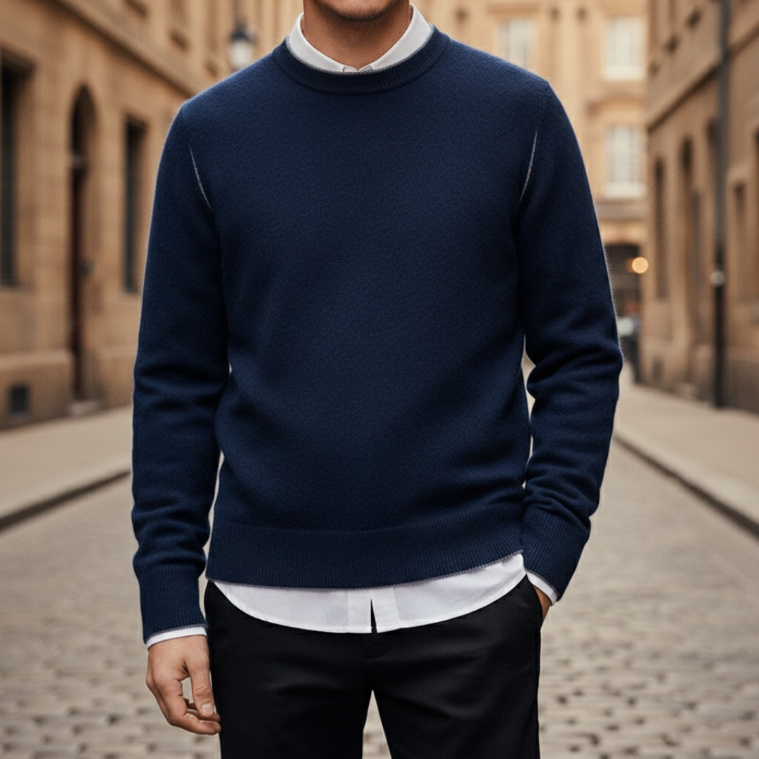 Men's Multicolored Crew Neck Sweater