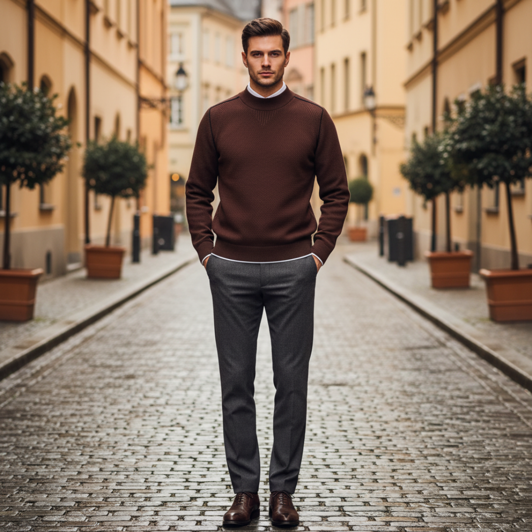 Men's Crew Neck Sweater in Quality Material