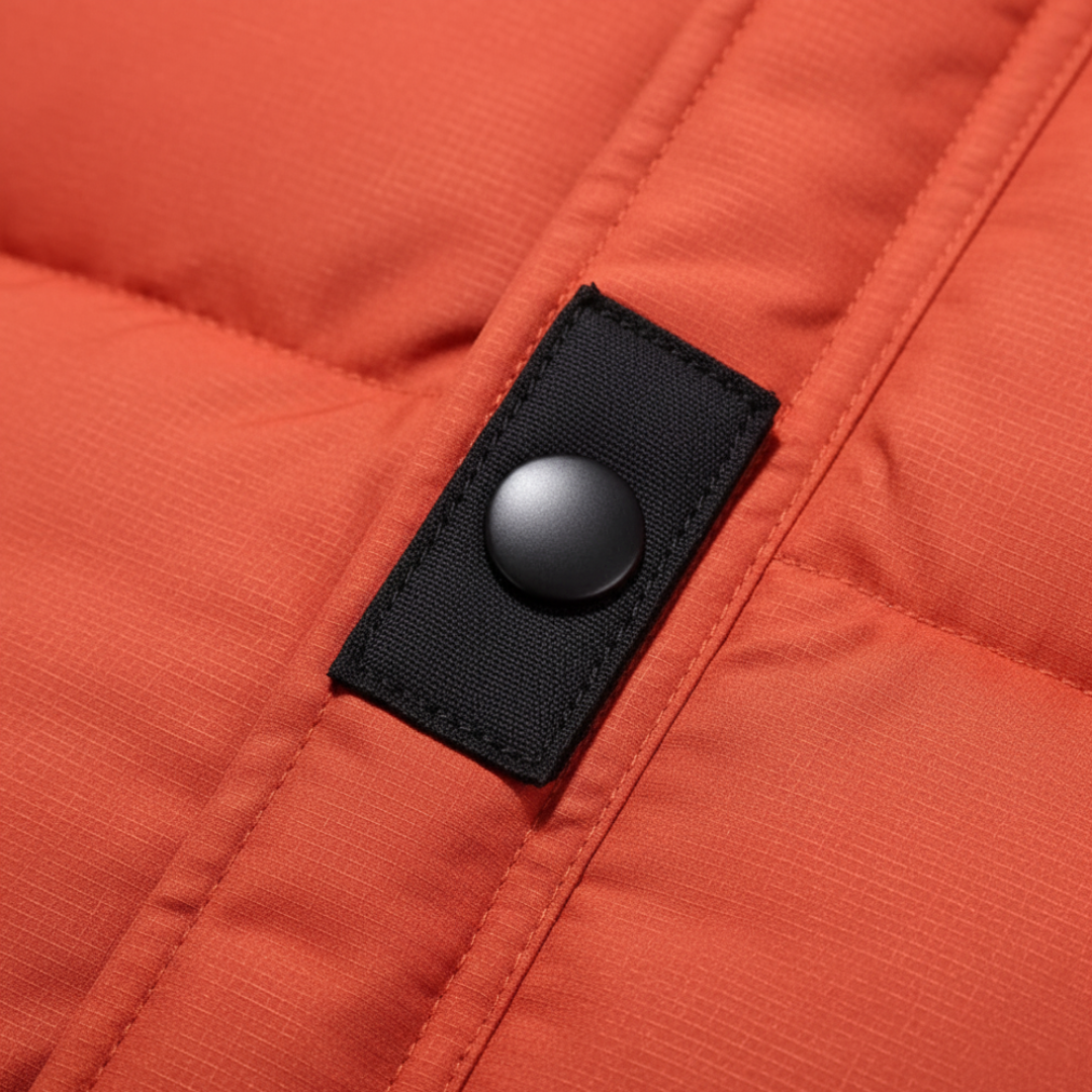 Men's Winter Down Jacket with Hood and Zipper