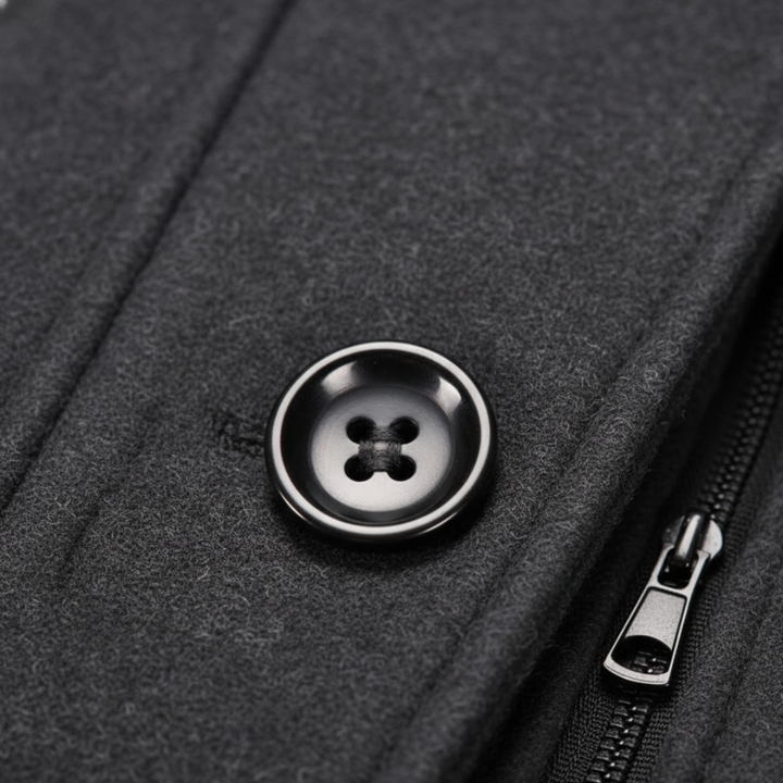Cappotto da uomo con tasche e cerniera