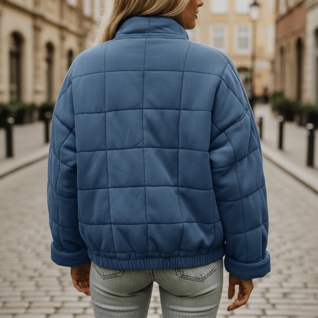 Women's Padded Jacket with Zipper