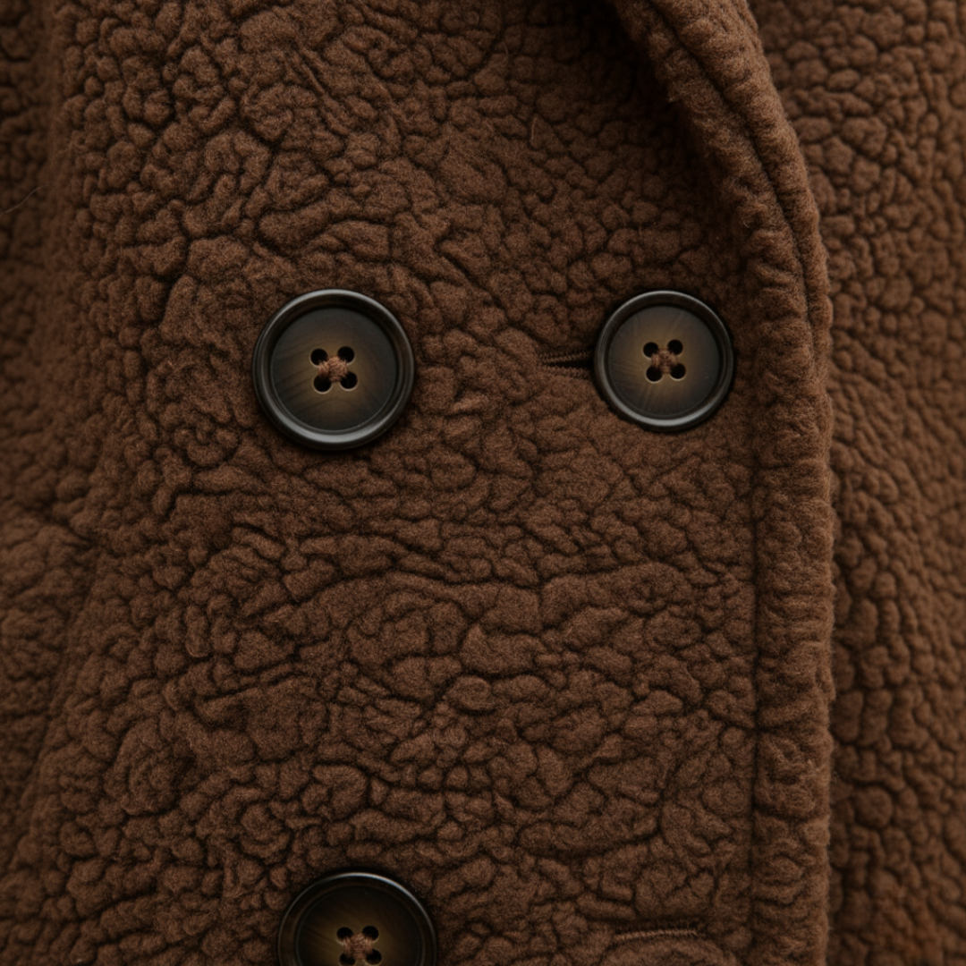 Women's Winter Teddy Jacket in Mixed Wool Fabric