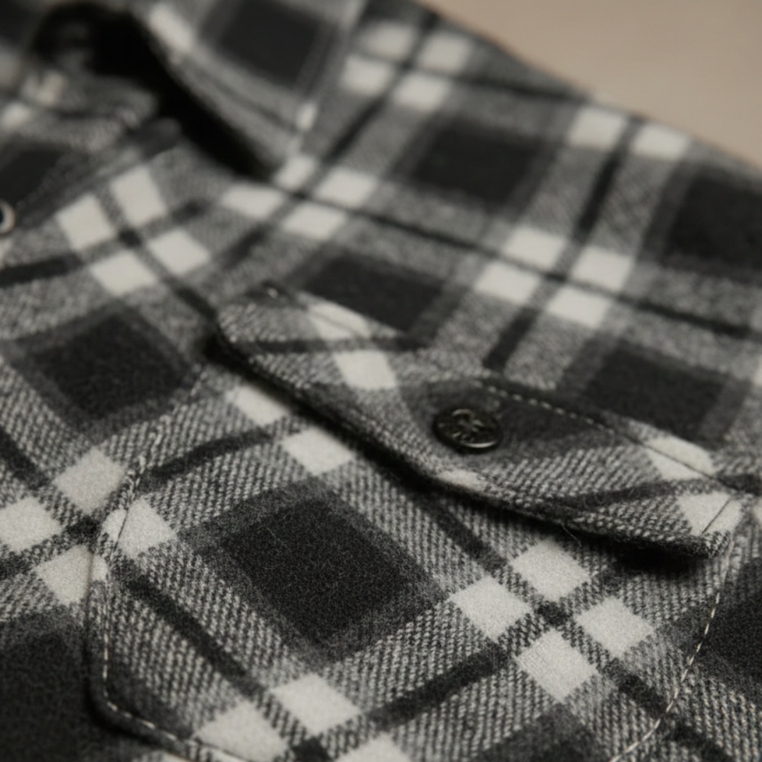 Women's Maxi Plaid Dress with Buttons and Long Sleeves
