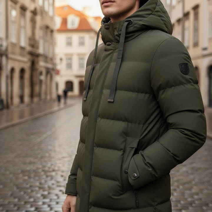 Men's Long Winter Down Jacket