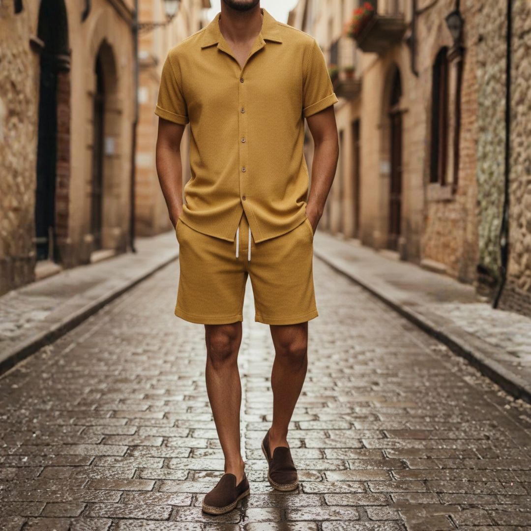 Men's Summer Complete Set: Shirt and Coordinated Shorts