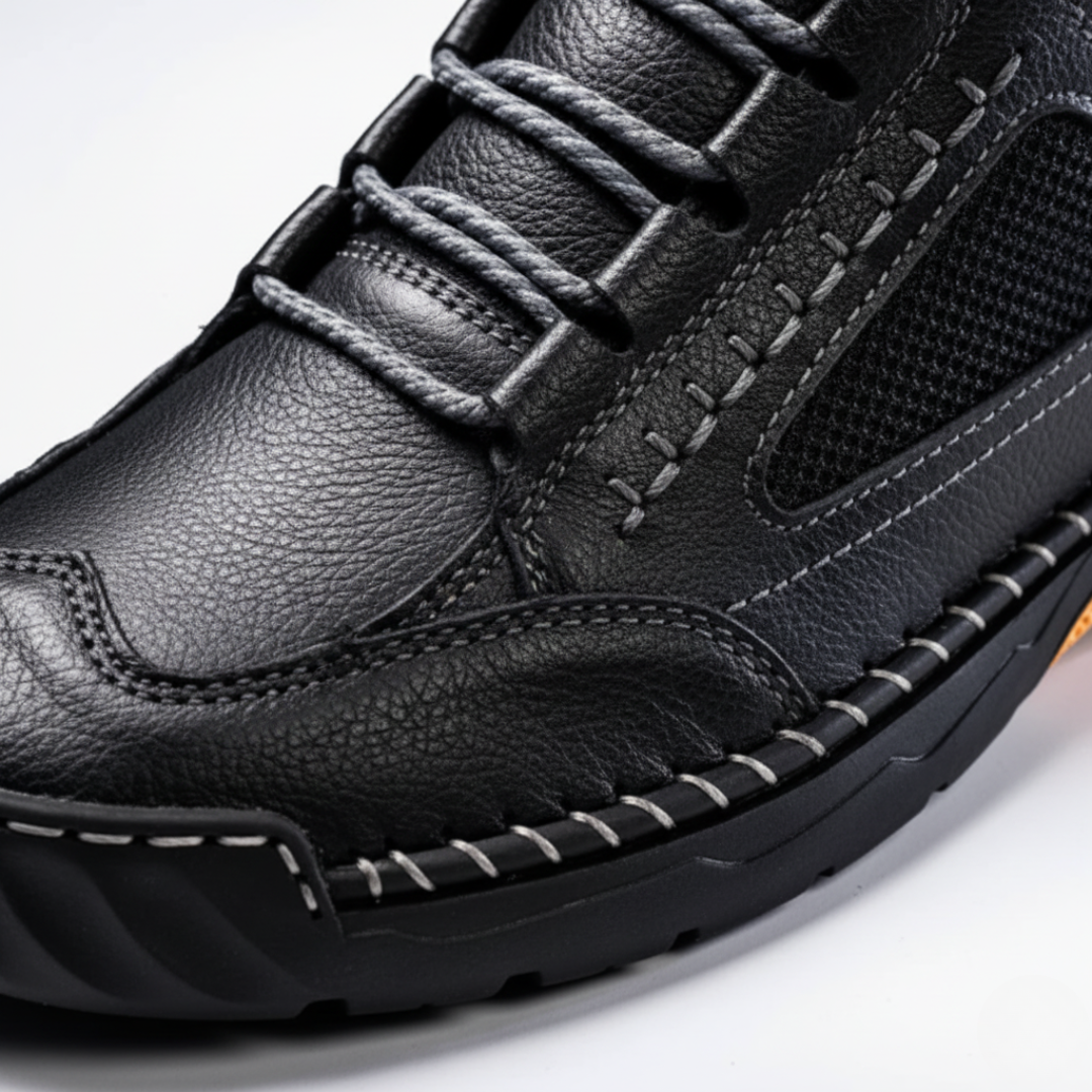 Men's Faux Leather Shoes with Rubber Sole