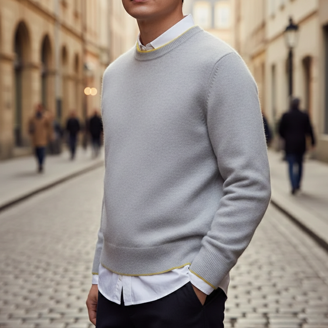 Men's Multicolored Crew Neck Sweater