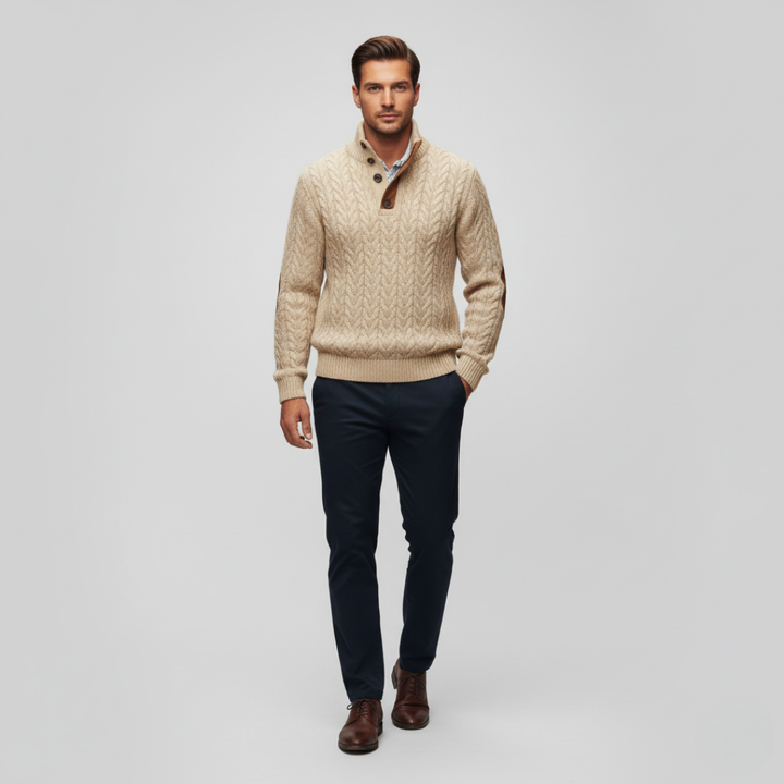 Casual Men's Knit Blazer, Single-Breasted