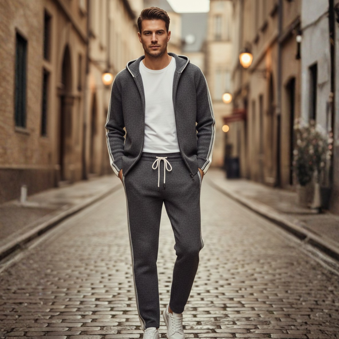 Men's Sports Tracksuit with Hoodie and Pants