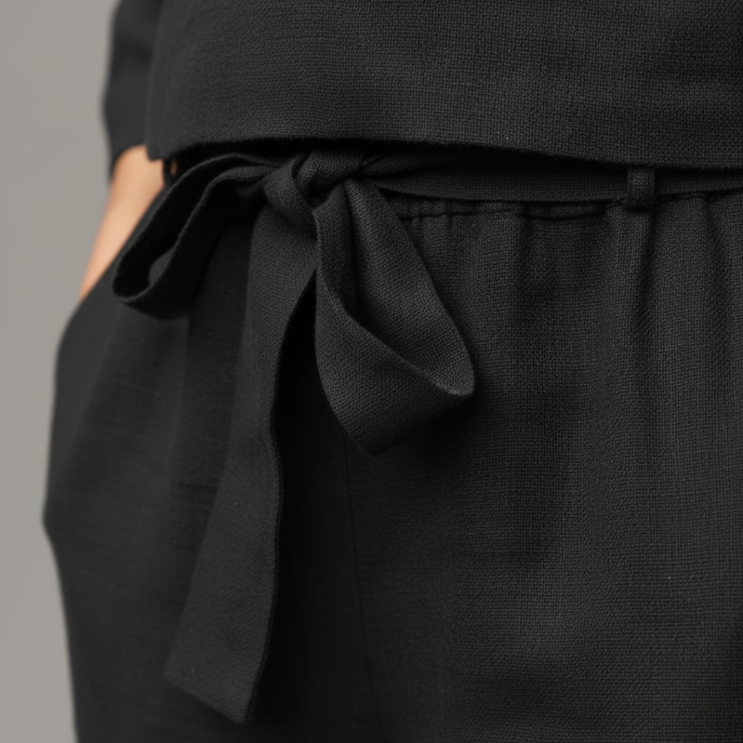 Women's Complete Set: Pants and Top in Soft Fabric Blend
