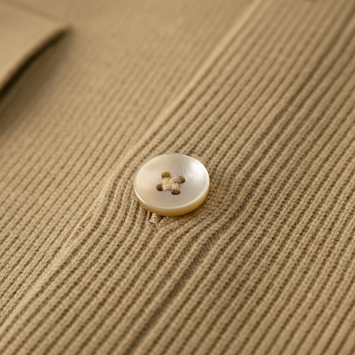 Long Sleeve Cashmere Cardigan with Buttons and Pockets for Men