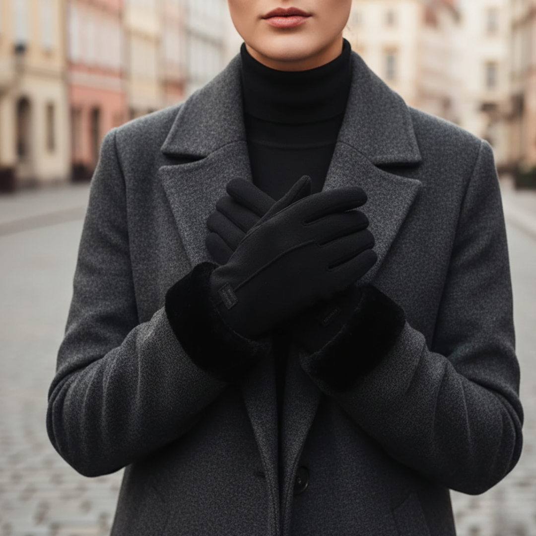 Women's Gloves with Synthetic Fur