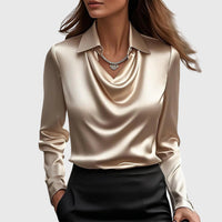 Elegante camicetta da donna senza maniche con bottoni