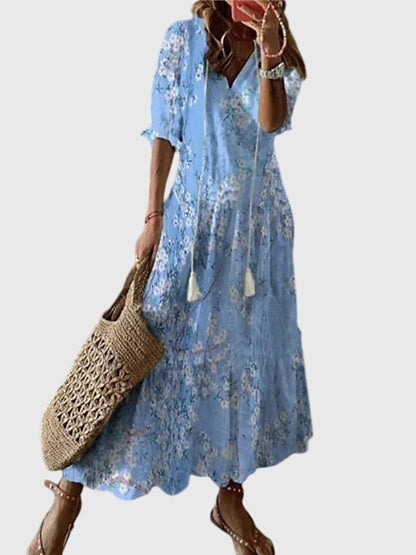 Women's Floral Viscose Sleeveless Dress