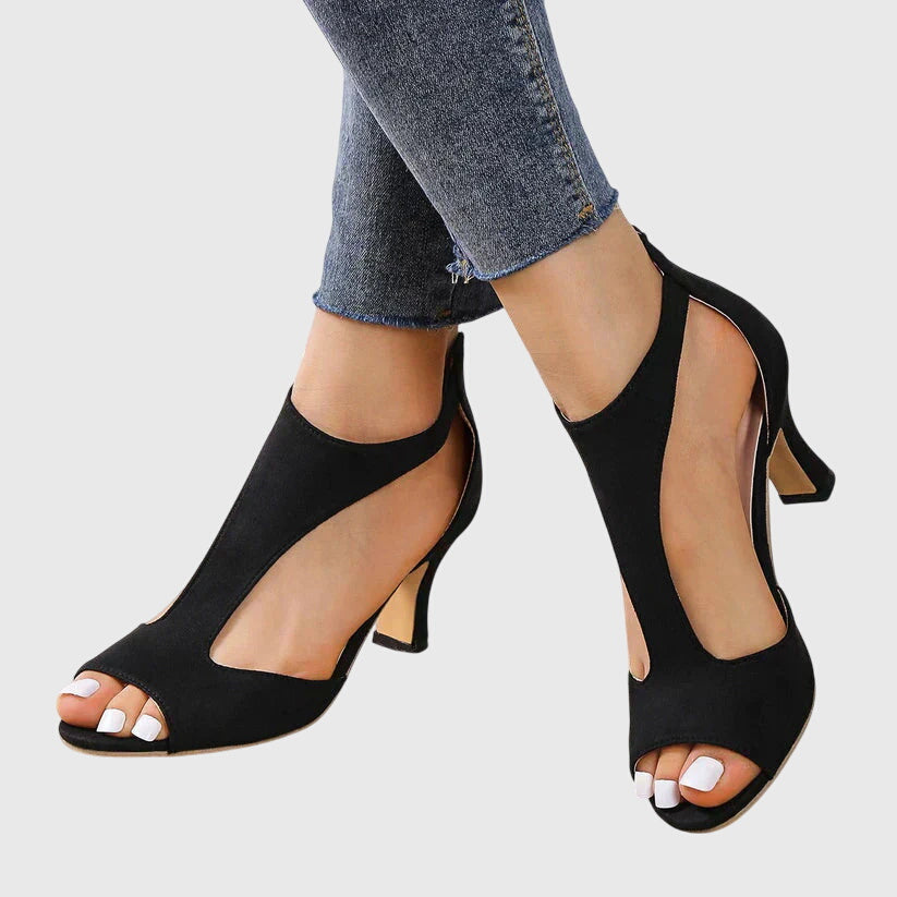 Women's Orthopedic Heels in Leather with Anatomical Insole