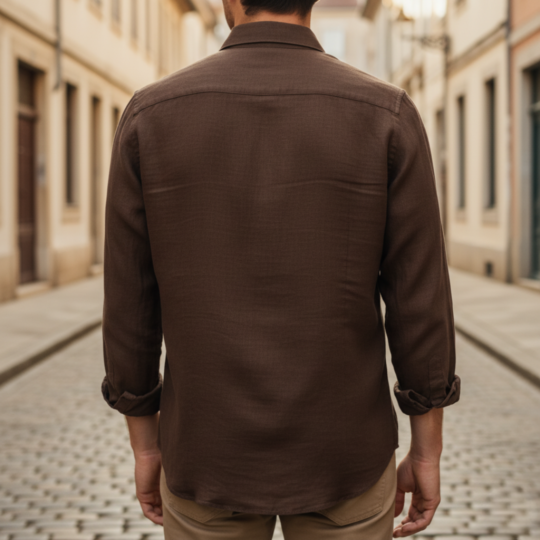 Men's Casual Mixed Fabric Shirt