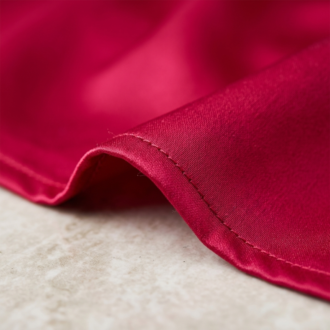 Women's Mini Dress in Satin with Hooded Neckline
