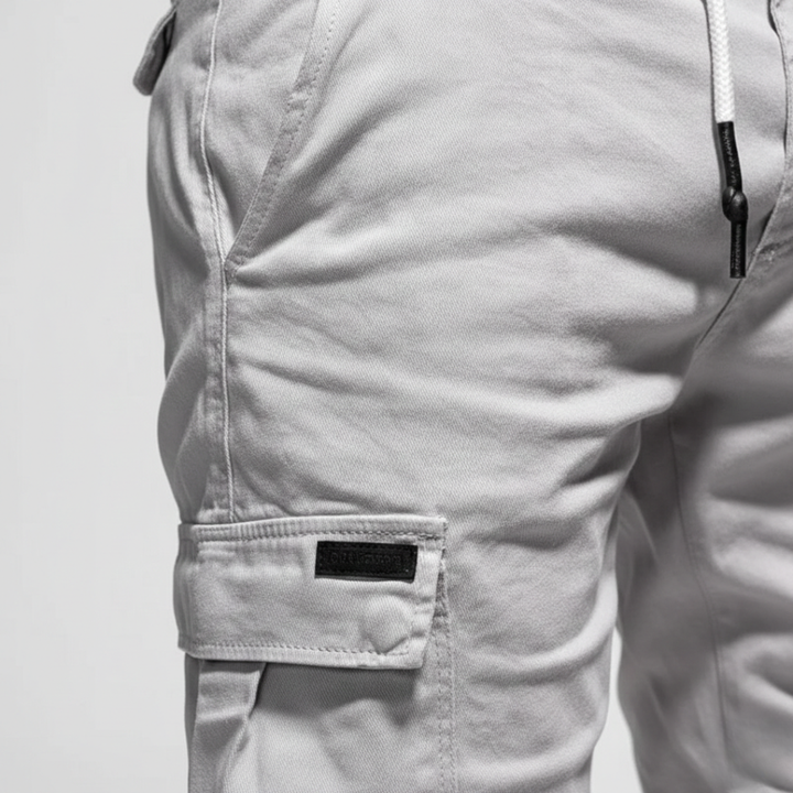Bermuda cargo elasticizzati in cotone da uomo