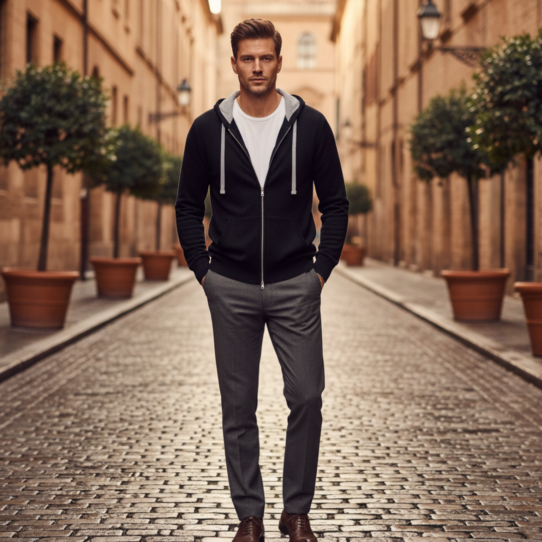 Men's Crew Neck Pullover Melange Pattern