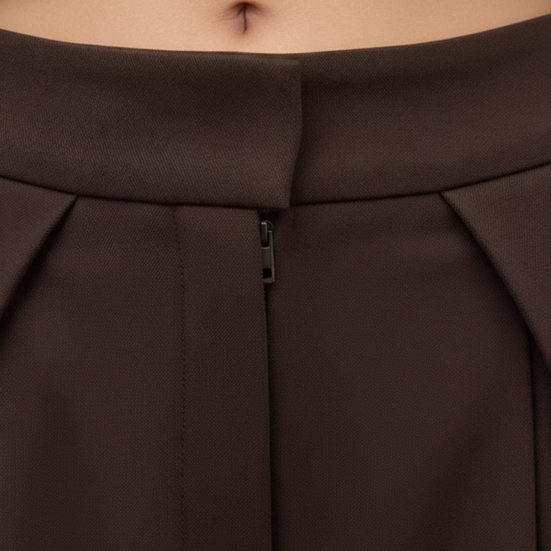 Women's High-Waisted Pleated Trousers