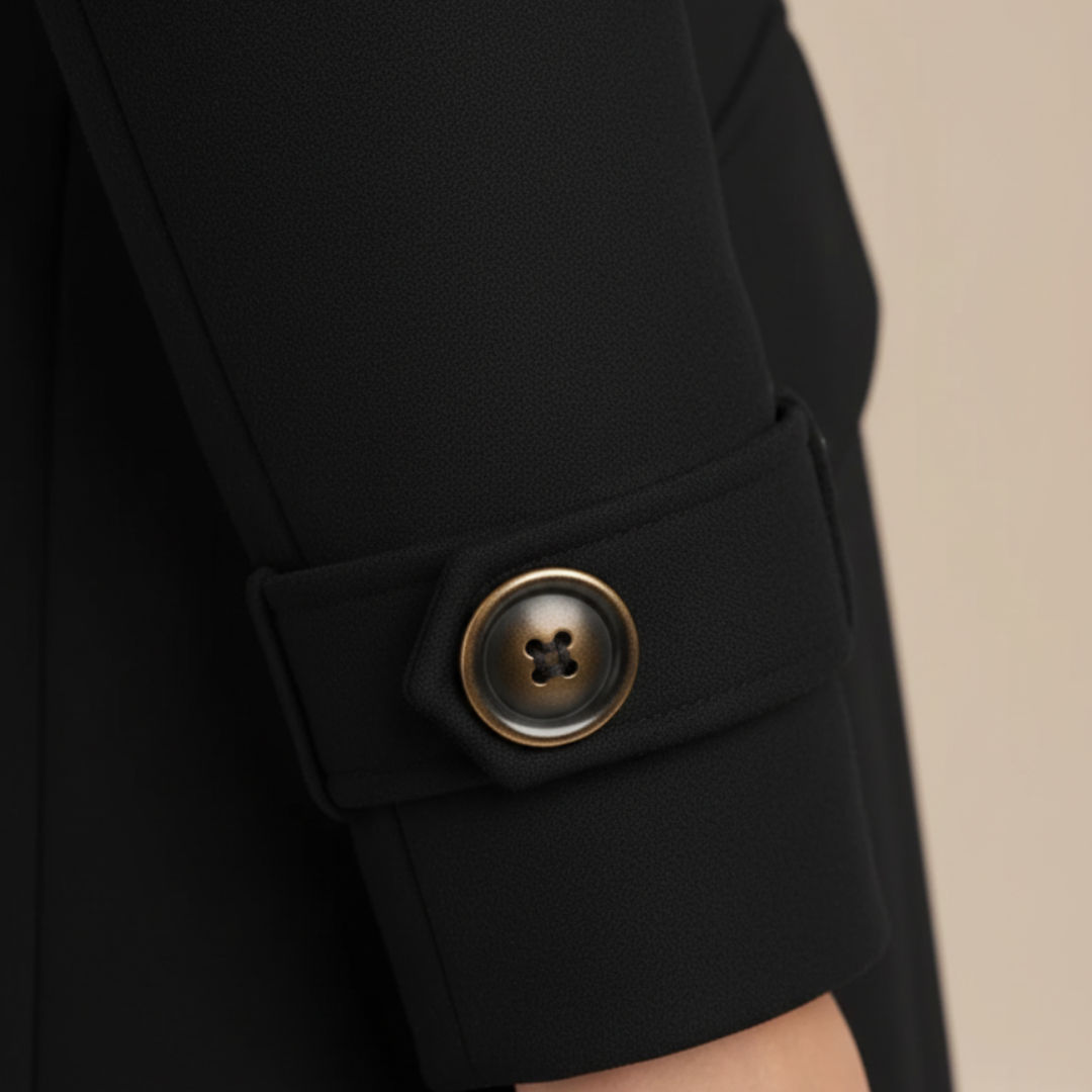 Women's Long Coat with Classic Collar