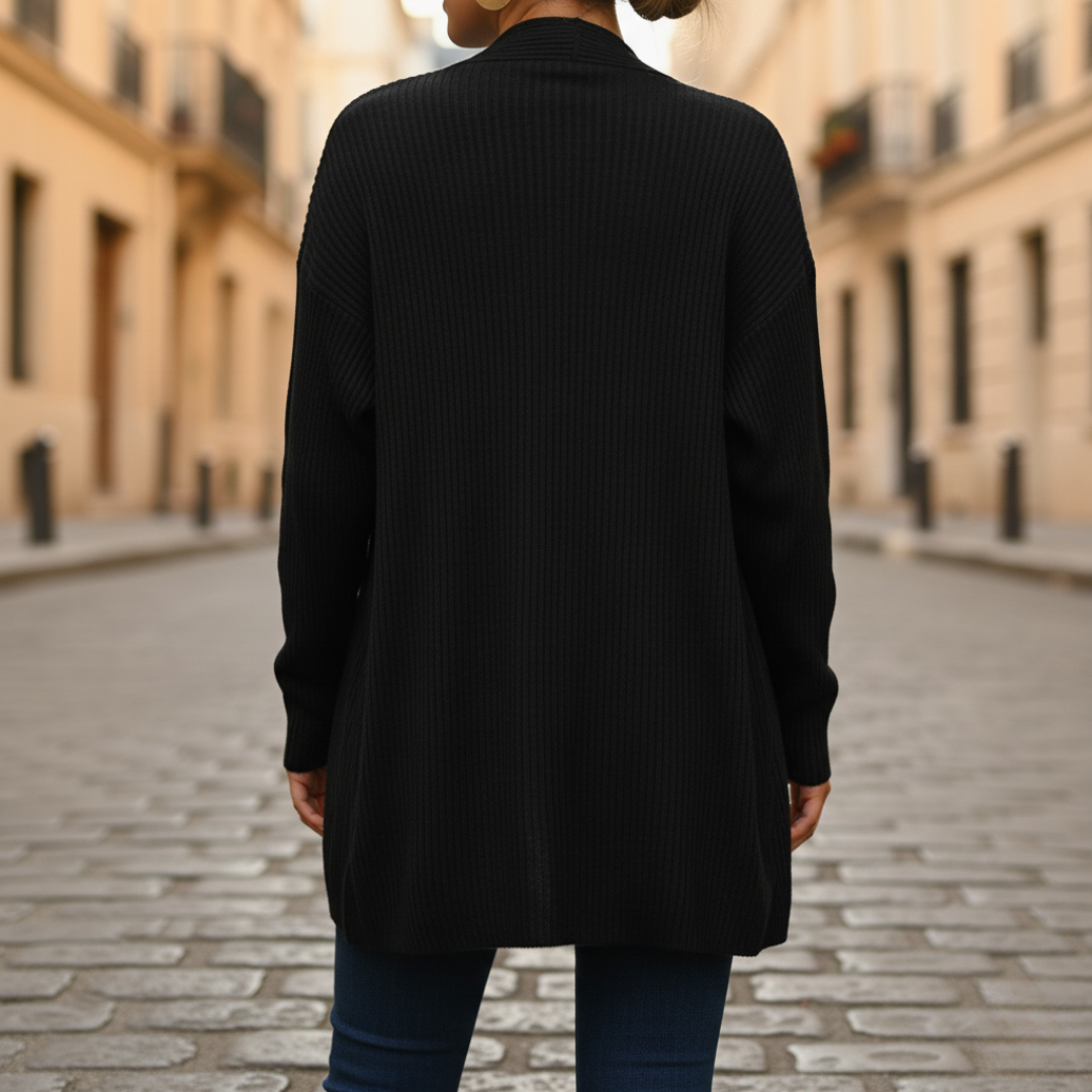Women's Knitted Cardigan with Pockets Available