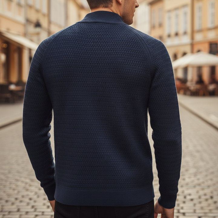 Men's Cardigan in Soft Yarn with Buttons