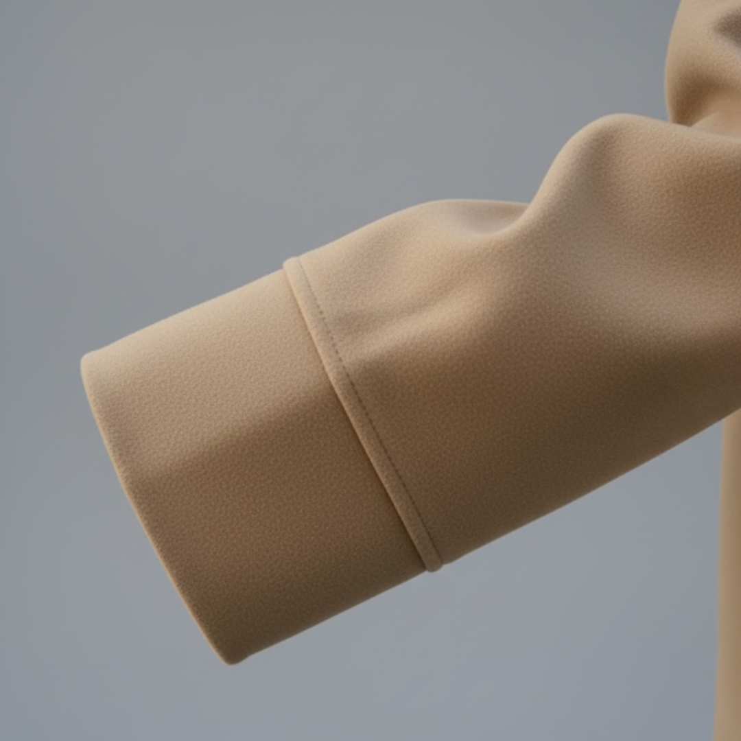 Women's Coat with High Collar and Buttons