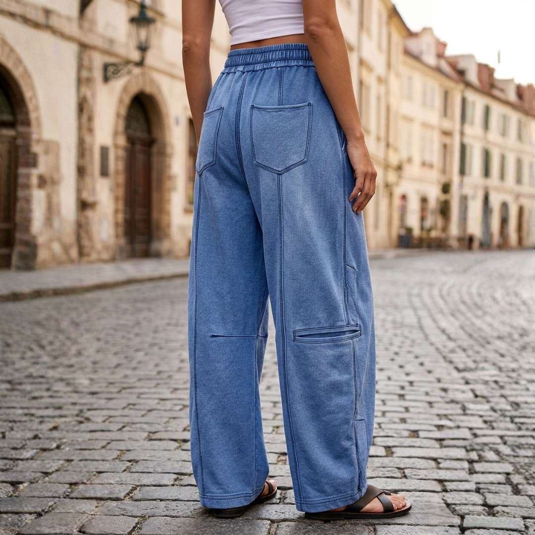 Women's Wide Leg Barrel Jogger Pants