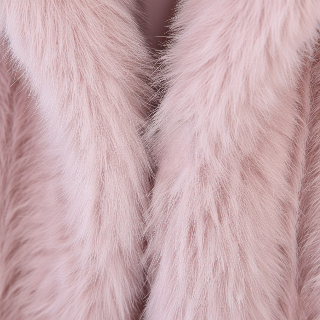 Long Synthetic Fur Coat for Women