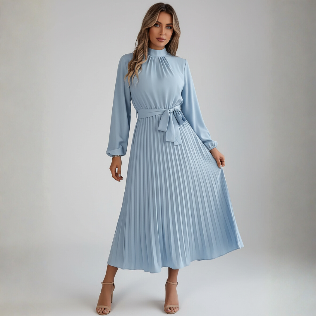 Long Pleated Dress for Women