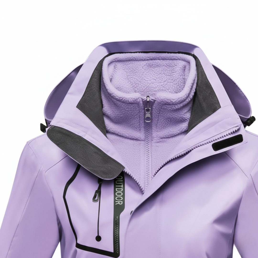 Women's Outdoor Jacket in Technical Fabric