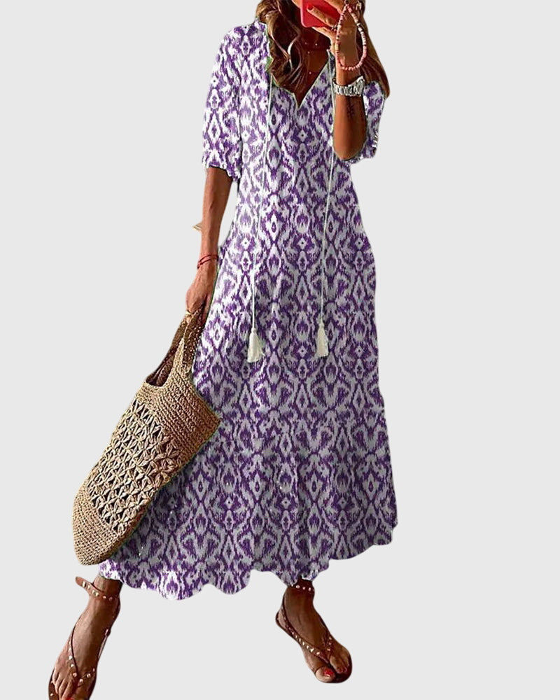 Women's Floral Viscose Sleeveless Dress