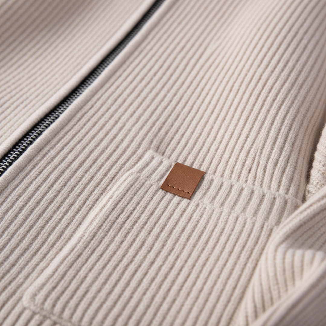 Men's High Neck Cardigan