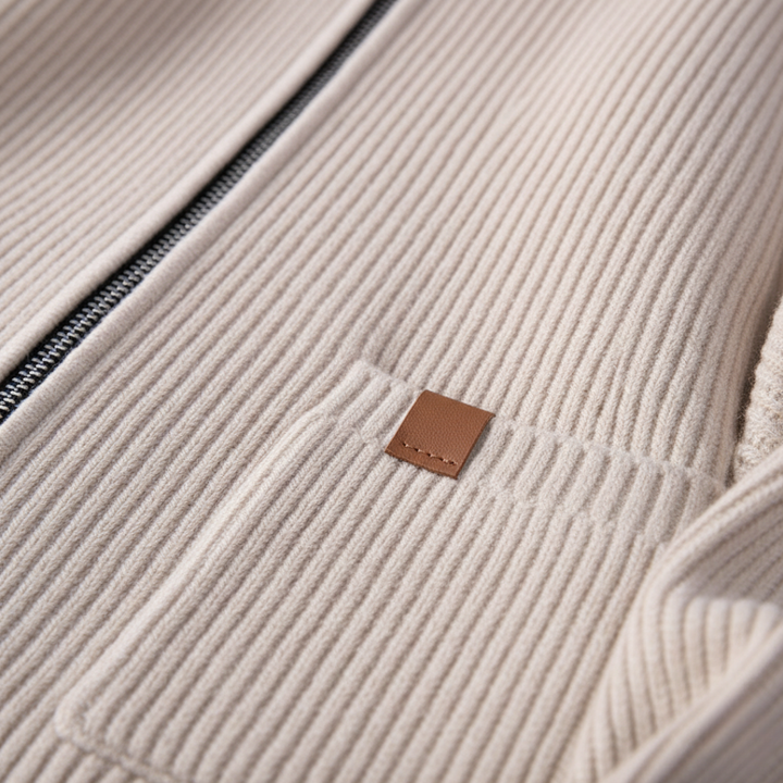 Men's High Neck Cardigan