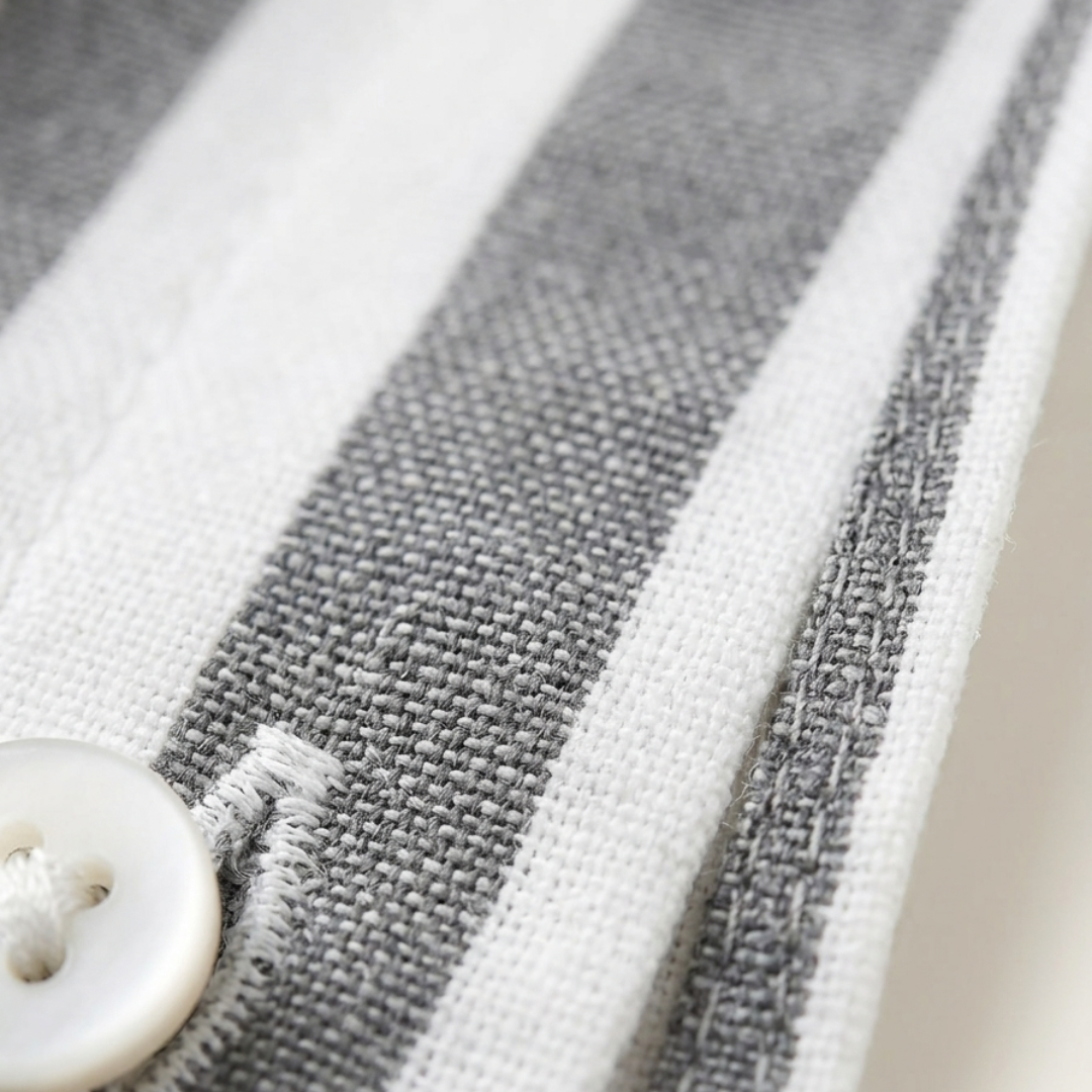 Men's Slim Fit Vertical Striped Shirt in White